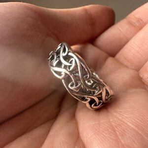 Vintage Punk Vine Silver Ring
